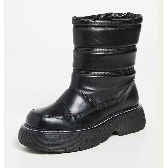 LAST Fergie Leather Warm Lining Black Boots Size 4 Kids 5.5 W US 36 EU NIB Cozy - Picture 1 of 13